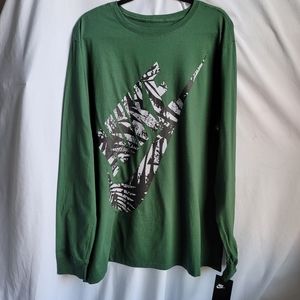 NWT NIKE Long sleeve tee shirt green size XXL